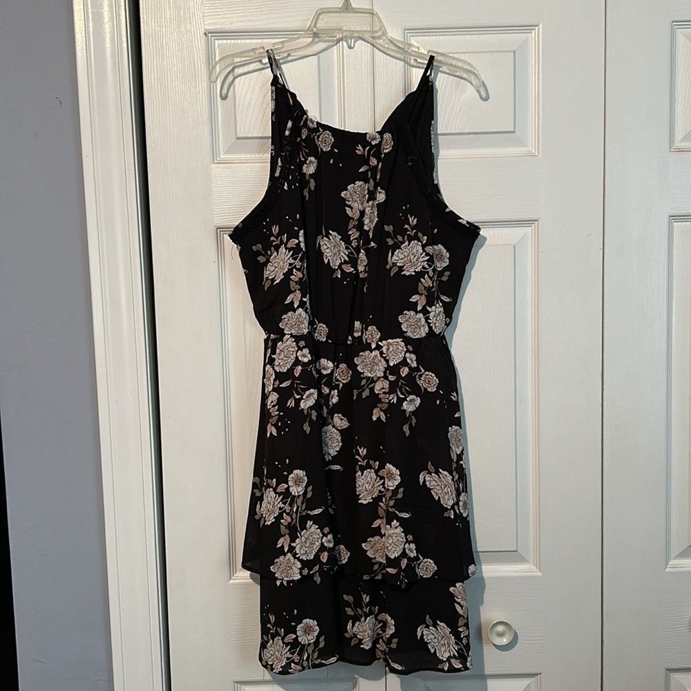 NWT Maurices Black and White Halter Mini Sundress
